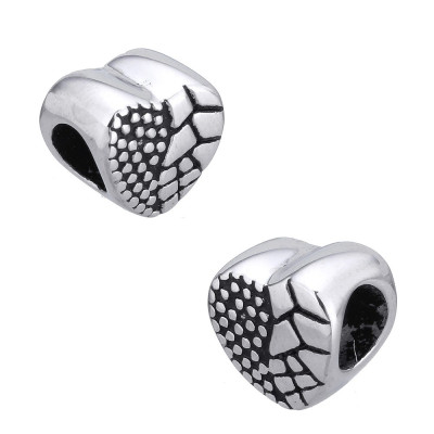 Bead heart made of surgical steel