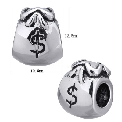 Bead purse and money made of surgical steel