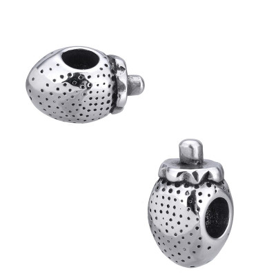 Surgical steel strawberry bead