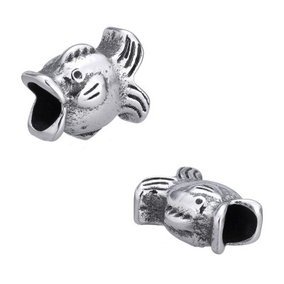 Surgical steel bead fish