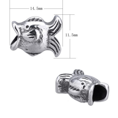 Surgical steel bead fish