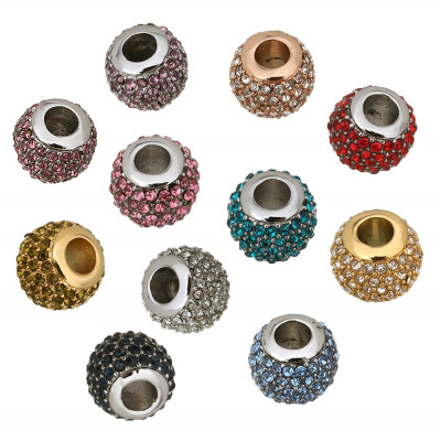 Large bead with surgical steel