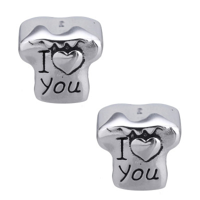 Bead chemise with inscription I LOVE YOU