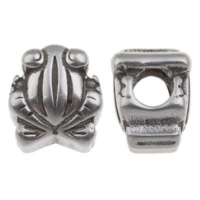 Surgical steel frog bead