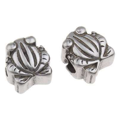 Surgical steel frog bead