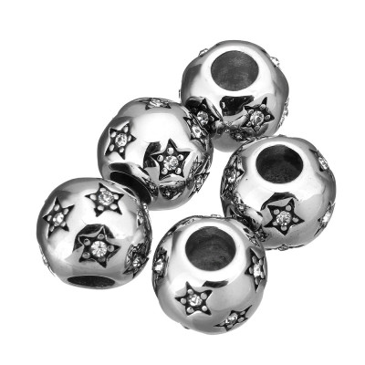 Large bead with surgical steel