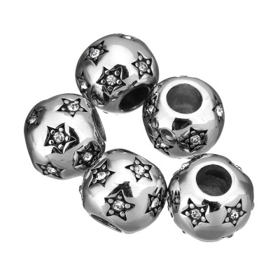 Large bead with surgical steel