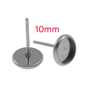 Surgical steel size 10mm round bed