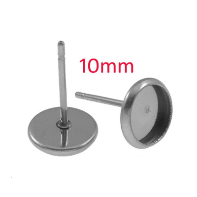 Surgical steel size 10mm round bed