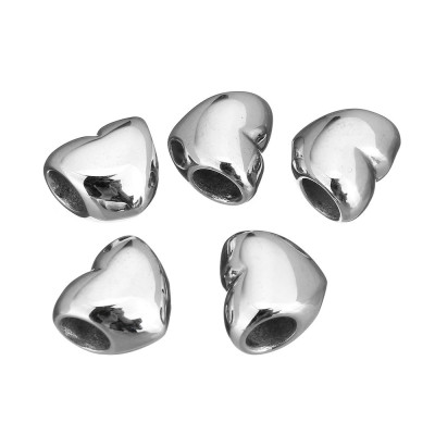 Bead heart smooth polished of surgical steel