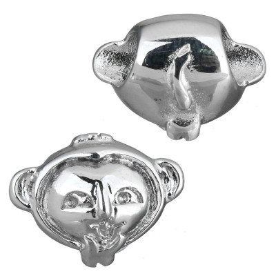 Bead curious monkey made of surgical steel