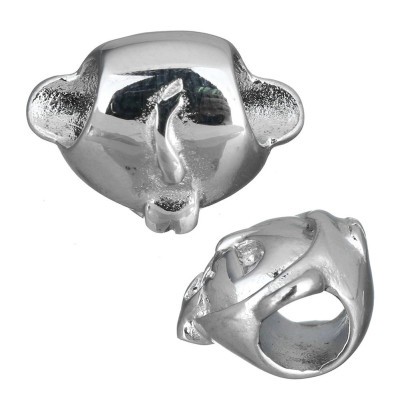 Bead curious monkey made of surgical steel