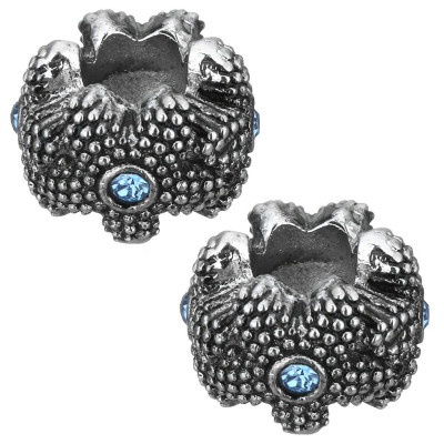 Bead sea star in two colors of surgical steel