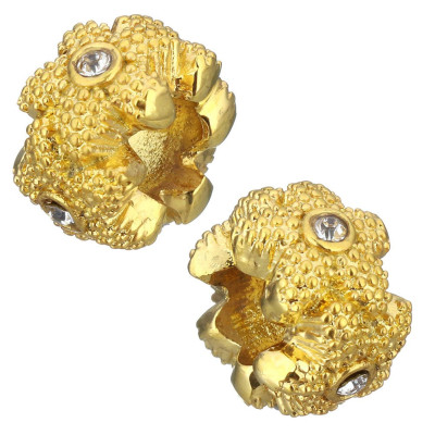 Bead sea star in two colors of surgical steel