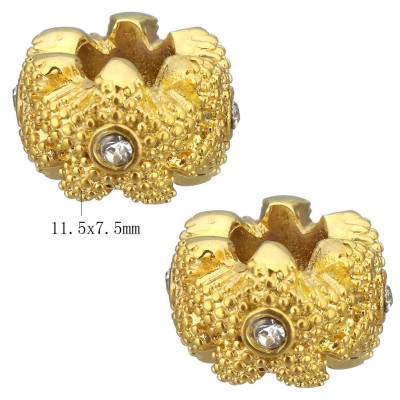 Bead sea star in two colors of surgical steel