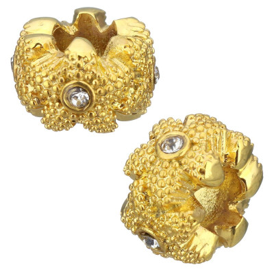 Bead sea star in two colors of surgical steel