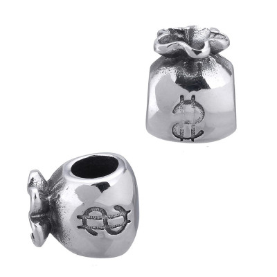 Bead money bag made of surgical steel