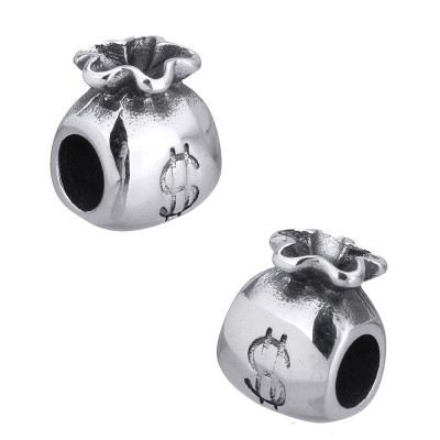 Bead money bag made of surgical steel