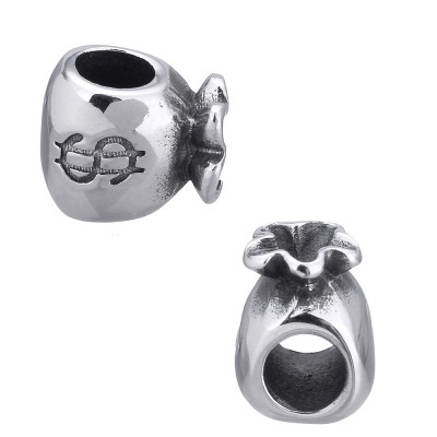 Bead money bag made of surgical steel
