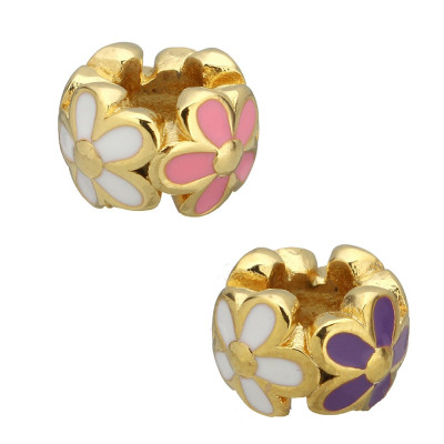 Surgical steel bead in gold plating