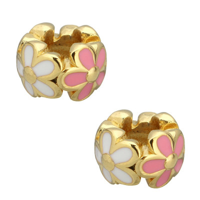 Surgical steel bead in gold plating