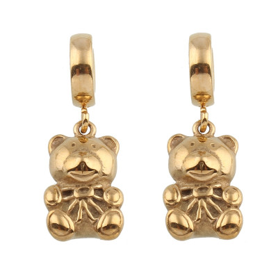 Surgical steel teddy bear pendant