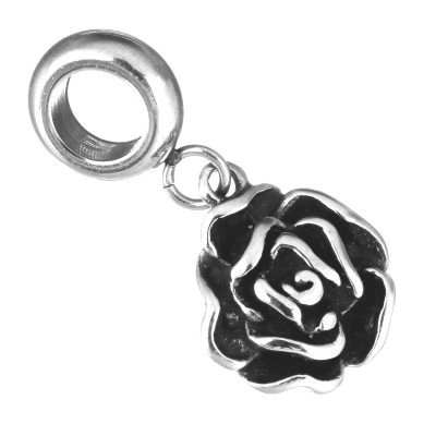 Rose eye pendant in surgical steel