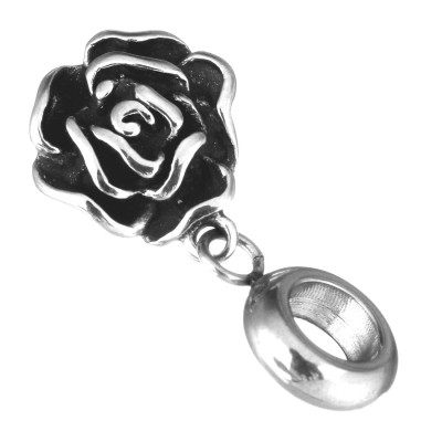 Rose eye pendant in surgical steel