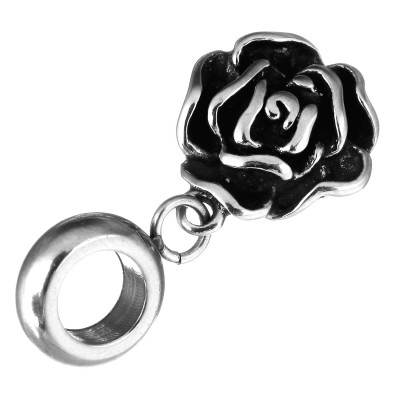 Rose eye pendant in surgical steel