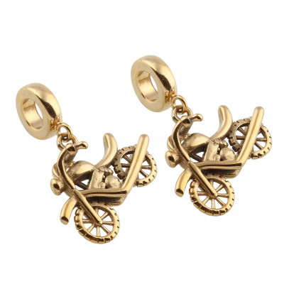 Surgical steel motorcycle pendant loop