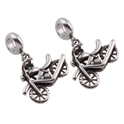 Surgical steel motorcycle pendant loop