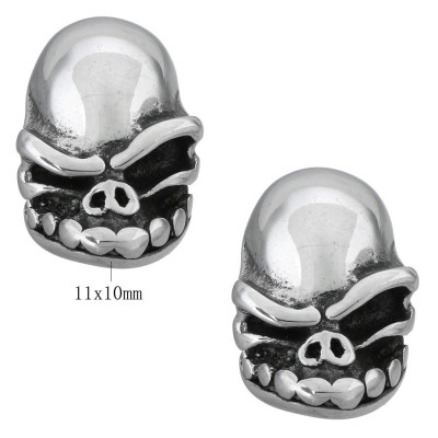 Bead winking surgical steel skull
