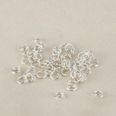 Spojovací kroužek otevřený stříbrná AG 925 galvanizace 6 x 1mm z chirurgické oceli