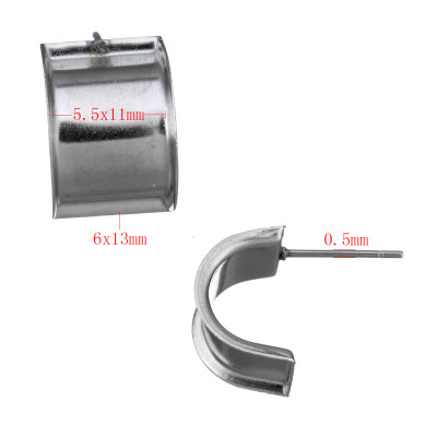 Surgical steel bowl with size 5,5 x 11mm