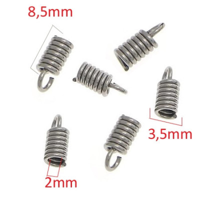Spring tip internal diameter 2mm of surgical steel