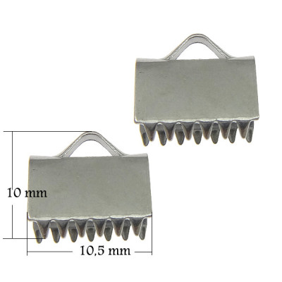 Stainless Steel Ribbon Crimp 10,5mm