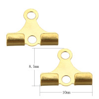  Double end made of surgical steel in gold plating 