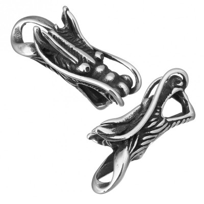 Solid ending in the form of a surgical steel dragon