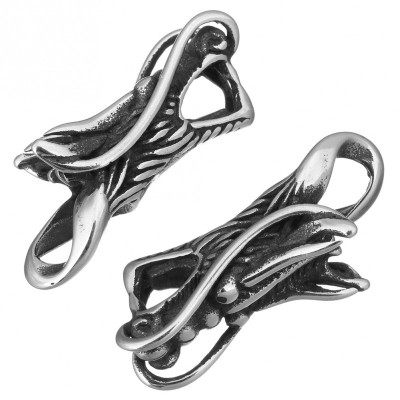 Solid ending in the form of a surgical steel dragon