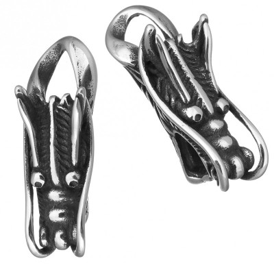 Solid ending in the form of a surgical steel dragon