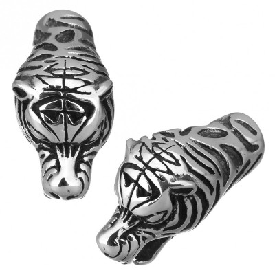 Solid tiger head end made of surgical steel