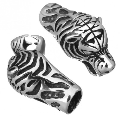 Solid tiger head end made of surgical steel