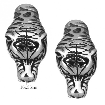 Solid tiger head end made of surgical steel