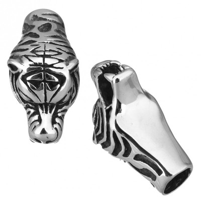 Solid tiger head end made of surgical steel