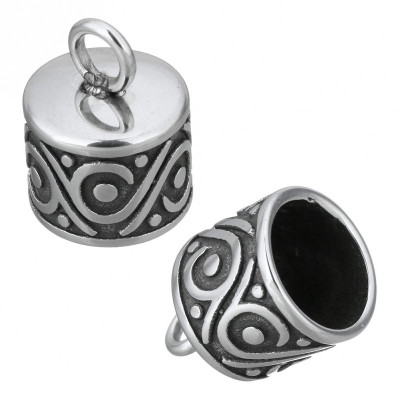 Surgical steel ending with 8.5mm ornament