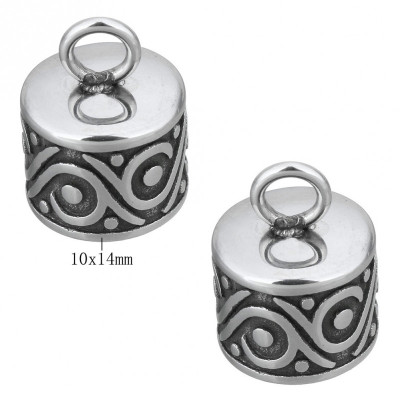 Surgical steel ending with 8.5mm ornament