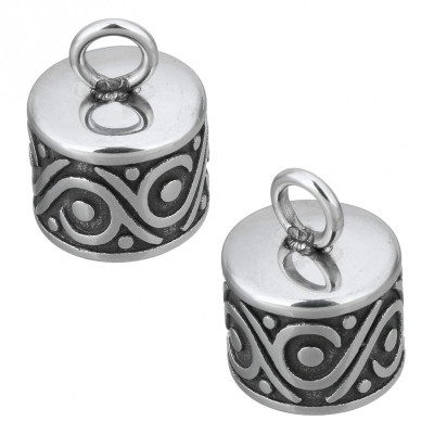 Surgical steel ending with 8.5mm ornament