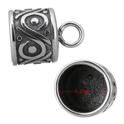 Surgical steel ending with 8.5mm ornament