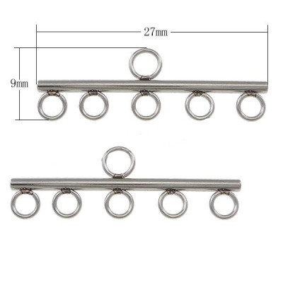 Five-row hanger, 10pcs, surgical steel