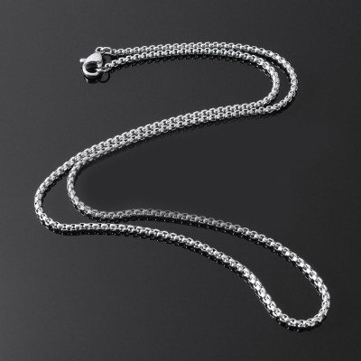 Chain with square links type Veneziana surgical steel
